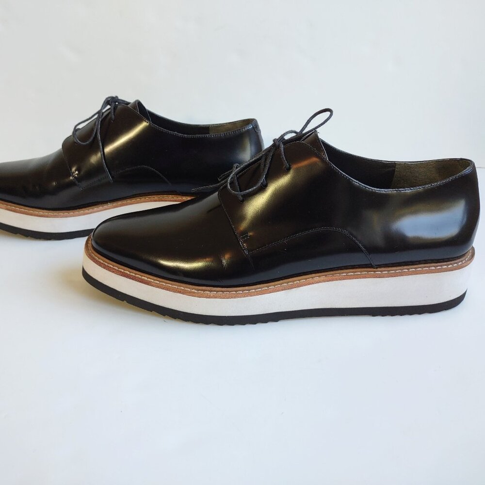 Vince Black Platform Loafers- women’s 8 1/2- fit like 9 - 9 1/2 - Picture 7 of 11